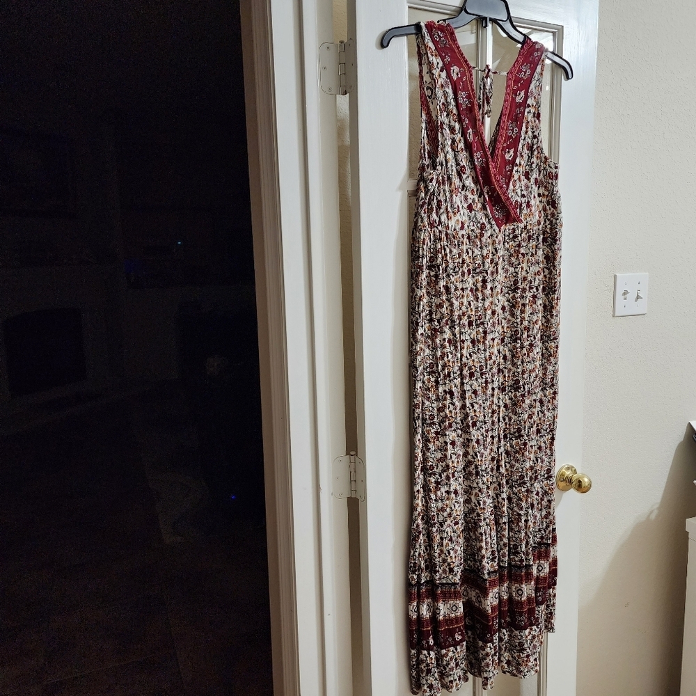 Knox Rose XL Boho Floral Maxi Dress Sleeveless Border Print Festival Cottagecore - Picture 4 of 13